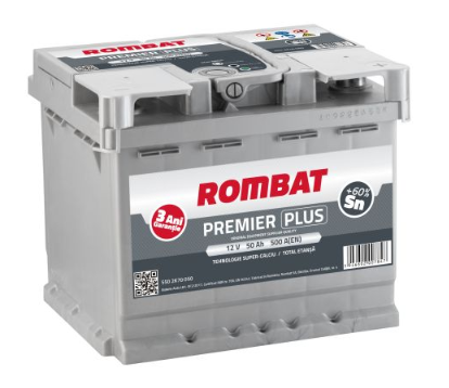 Baterie auto ROMBAT PREMIER PLUS 5502K70050, 50 Ah, 500 A, 12 V, 207 x 175 x 175 mm