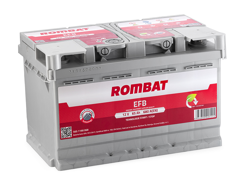 Baterie auto ROMBAT EFB Start-Stop 5651190068, 65 Ah, 680 A, 278 x 175 x 175 mm