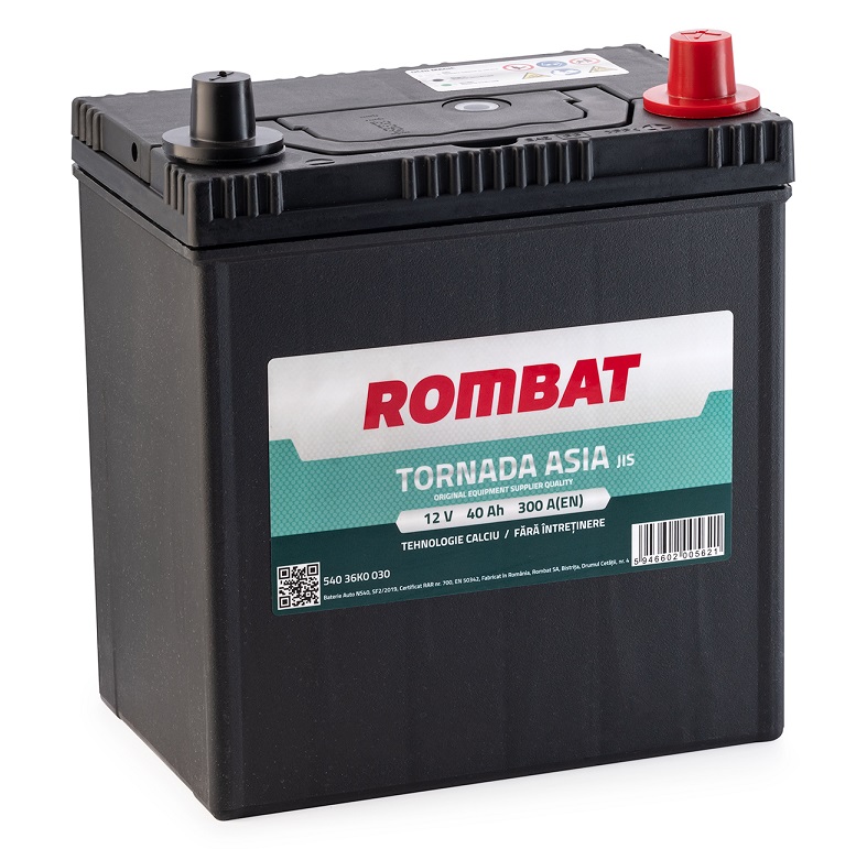 Baterie auto ROMBAT TORNADA ASIA 54036K0030, 40 Ah, 300 A, 12 V, 196 x 128 x 224 mm