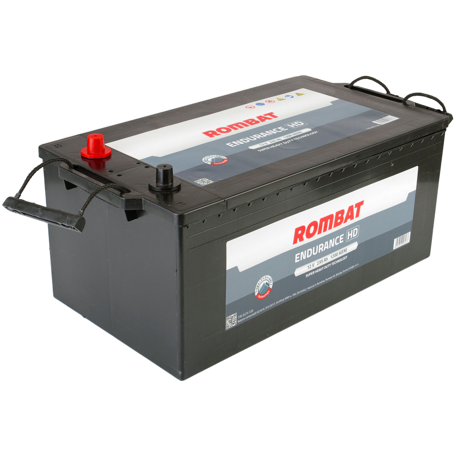 Baterie camion ROMBAT ENDURANCE HD 7355LF3120, 235 Ah, 1200 A, 12 V, 518 x 273 x 236 mm, borna dreapta minus