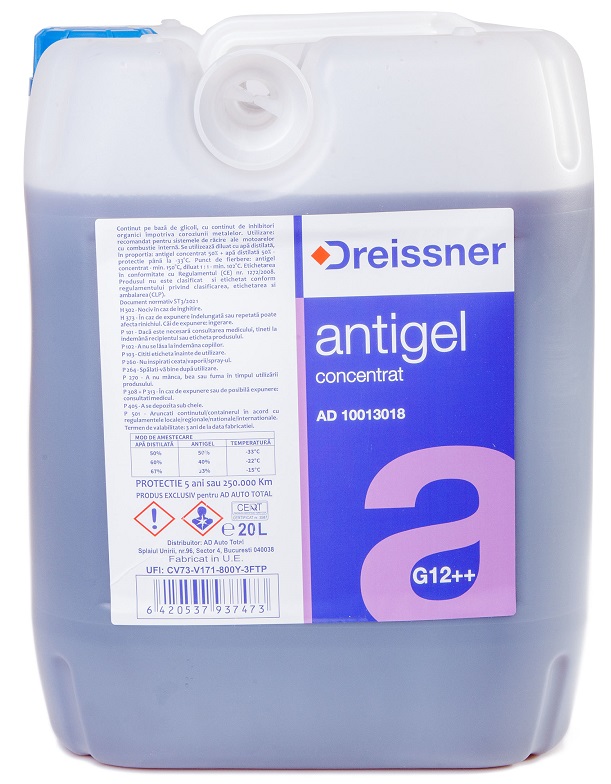 Antigel concentrat DREISSNER G12++ Superplus AD 10013018, culoare violet, volum 20 litri