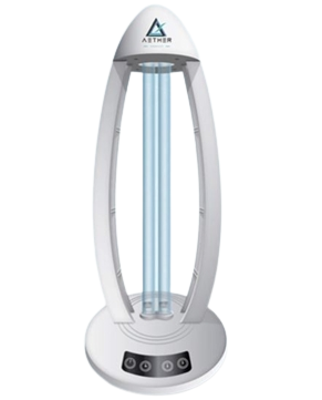 Lampa UV MADDOX Aether OGuard Robolampa UVC Ozon, 38 W, 210 x 460 mm, raza dezinfectie 40 mp, alba, telecomanda