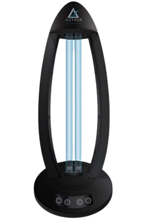 Lampa UV MADDOX Aether OGuard Robolampa UVC Ozon, 38 W, 210 x 460 mm, raza dezinfectie 40 mp, negru, telecomanda
