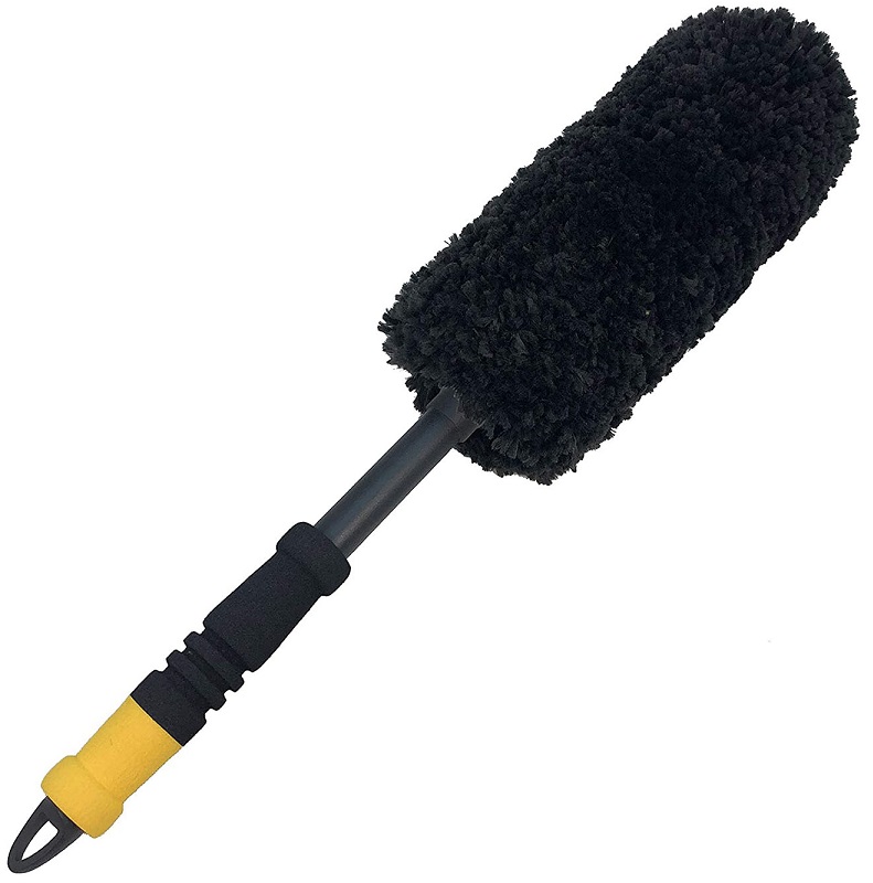 Perie mare curatare jante MEGUIARS Supreme Wheel Brush, lungime 47 cm, cu maner solid, neagra