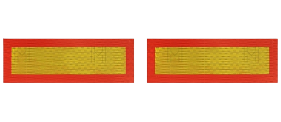 Set 2 placute reflectorizante MVM VEM006, 565 x 196 mm, cu suport aluminiu