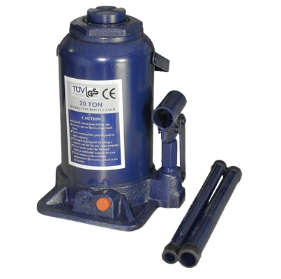 Cric hidraulic MVM TBE027/L, tip butelie, capacitate ridicare 20 tone, albastru