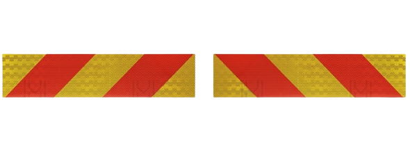 Set 2 placute reflectorizante MVM VEM008/I, 565 x 132 mm, suport aluminiu