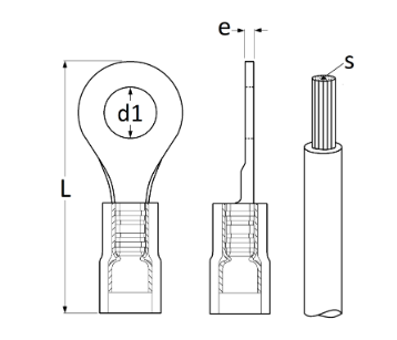 Set 25 papuci electrici RESTAGRAF 6693, 4 mm, neranforsati, cu izolatie