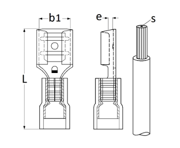 Set 20 papuci electrici RESTAGRAF 6909, 6.35 x 0.8 mm, ranforsati, izolati