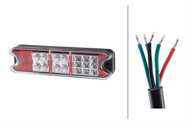 Lampa stop camion HELLA 2VP 357 021-011, 12/24 V, 21 LED-uri, parte montare stanga/dreapta, 191 x 49 mm