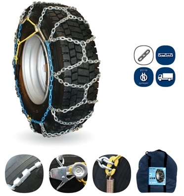 Set lanturi antiderapante camion VERIGA Max Bus MB 330, R22.5-24.5, grosime lant 7 mm, din otel