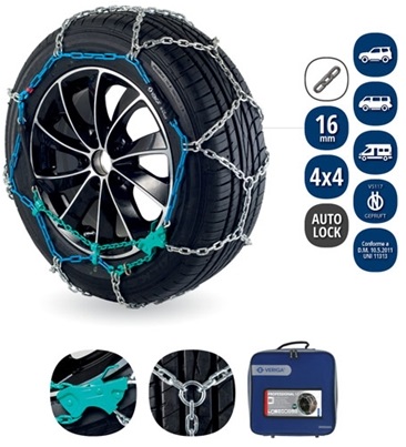 Set lanturi antiderapante VERIGA Professional NT PN-205-4.5V, R14, grosime lant 4.5 mm, pentru 4x4 si cargo, din otel