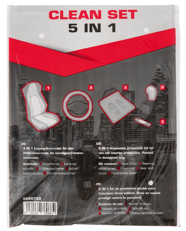 Set 100 huse de protectie interior camion SERWO 5in1 5990757, pentru scaun, volan, schimbator, frana de mana, covoras