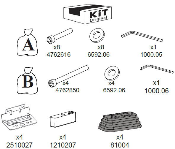 Kit montaj bare transversale GREEN VALLEY 156235, pentru Nissan Qasqai, 5 usi, 02.2007-