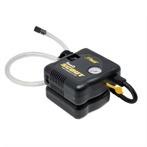 Kit compresor auto si solutie etansare AIRMAN 76-086, 15 A, 96 W, cu manomentru, adaptoare umflare, recipient 100 ml, geanta transport