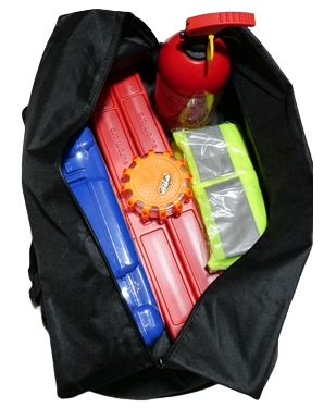 Kit siguranta auto AD AutoTotal, pachet legislativ complet, stingator P1 GP, 1 kg, trusa medicala, triunghiuri reflectorizante, vesta, lampa semnalizare