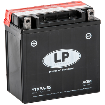 Baterie moto LANDPORT AGM YTX9A-BS, 12 V, 9 Ah, 140 A, cu pachet acid