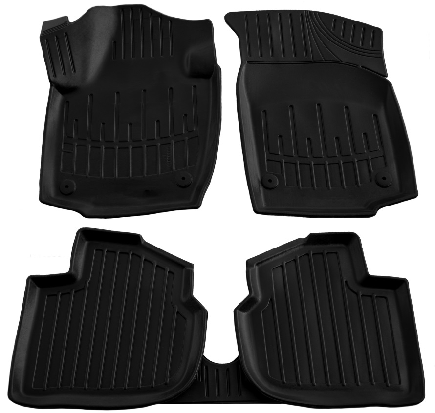 Set covorase auto din cauciuc UMBRELLA 106004, negru, pentru Skoda Rapid, 2012-2019