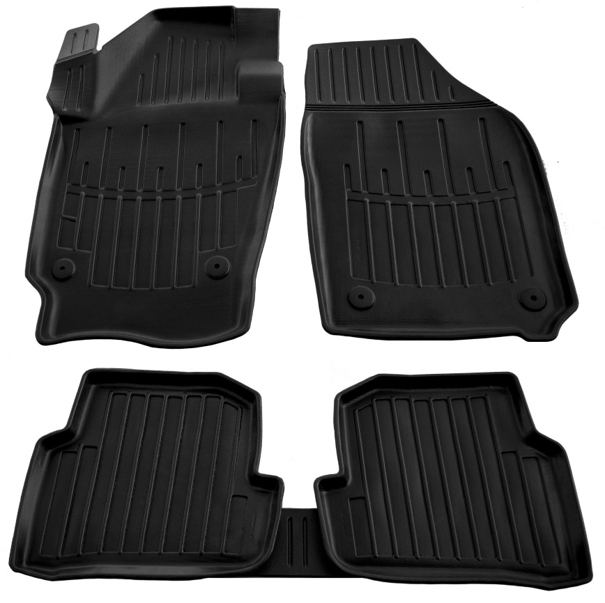 Set covorase auto din cauciuc UMBRELLA 105997, negru, pentru Skoda Fabia III, 2014-