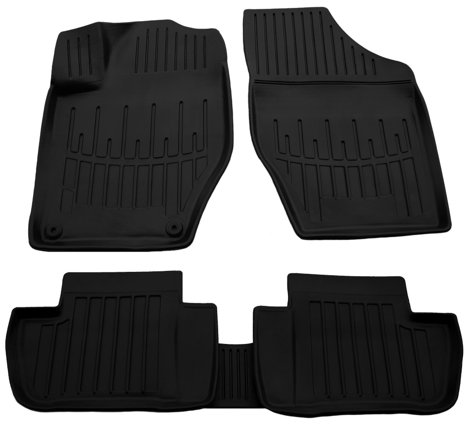 Set covorase auto din cauciuc UMBRELLA 105972, negru, pentru Peugeot 308 I (T7), 2007-2013