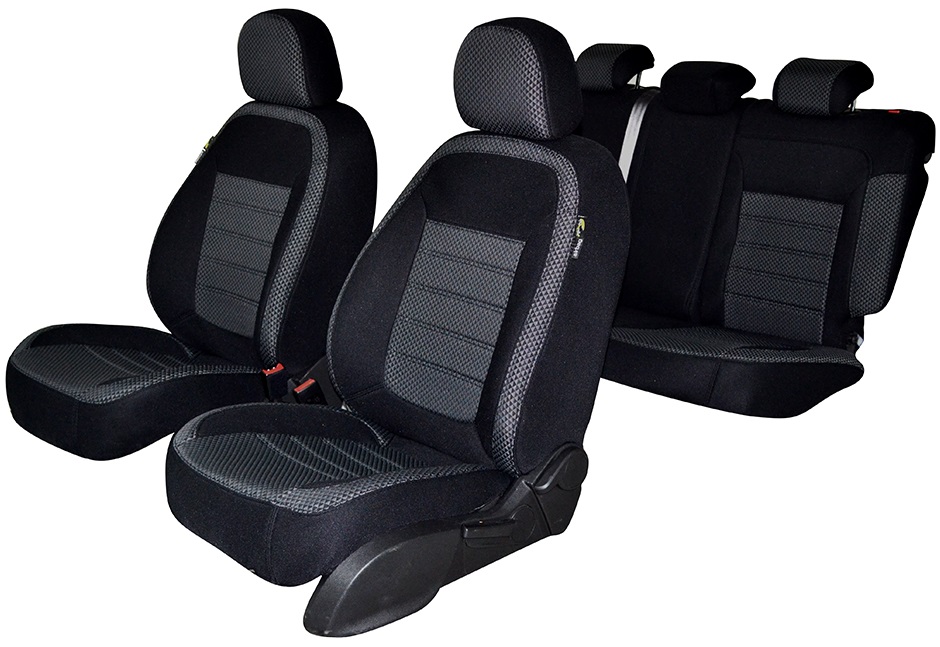 Set huse scaun auto UMBRELLA 45947, negru, textil, pentru DACIA Logan MCV, 5 locuri, bancheta fractionata, 2013-2020