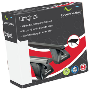 Kit montare bare transversale GREEN VALLEY 156 122, pentru Citroen C5, 02/2008, Citroen C6, 09/2005, Peugeot 207, 308, 407, 3008, 2004-2017