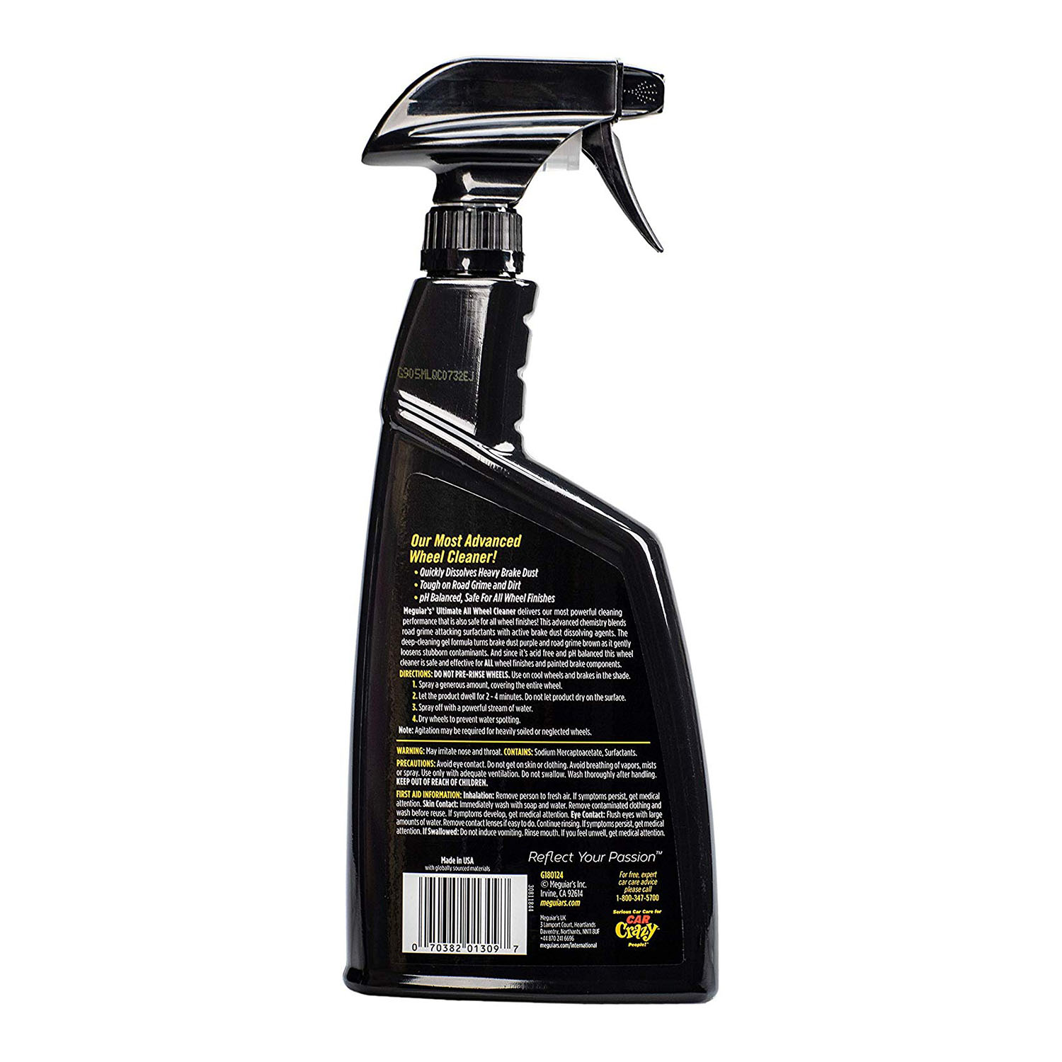 Solutie pentru curatare jante MEGUIARS Ultimate All Wheel Cleaner G180124, 710 ml