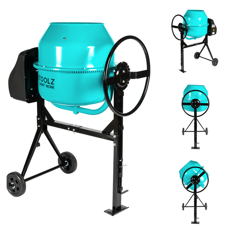 Betoniera DETOOLZ DZ-C325, volum cuva 140 L, 850 W, 2688 rpm, pinion coroana din fonta