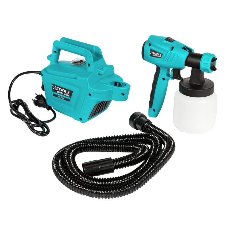 Pistol electric de vopsit DETOOLZ DZ-SE250, 800 W, 1000 ml/min, vascozitate maxima 120 DNI