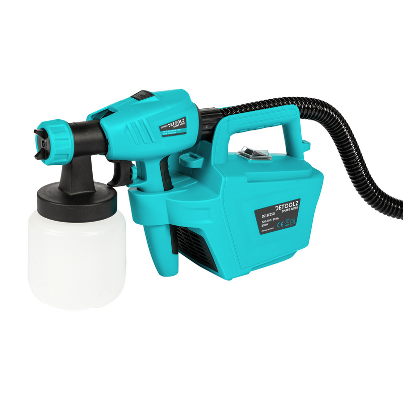 Pistol electric de vopsit DETOOLZ DZ-SE250, 800 W, 1000 ml/min, vascozitate maxima 120 DNI