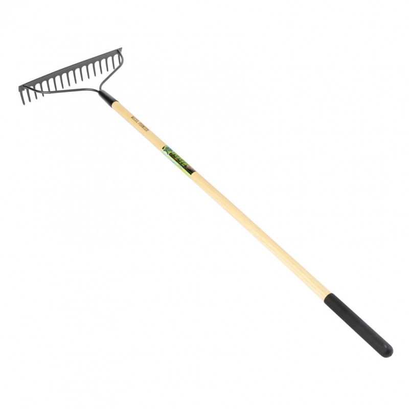 Grebla MICUL FERMIER GF-2447, 16 dinti, maner lemn, lungime totala 1500 mm