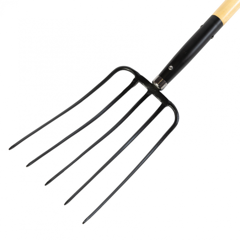Furca MICUL FERMIER GF-2448, cu 5 dinti, maner lemn, lungime 1520 mm