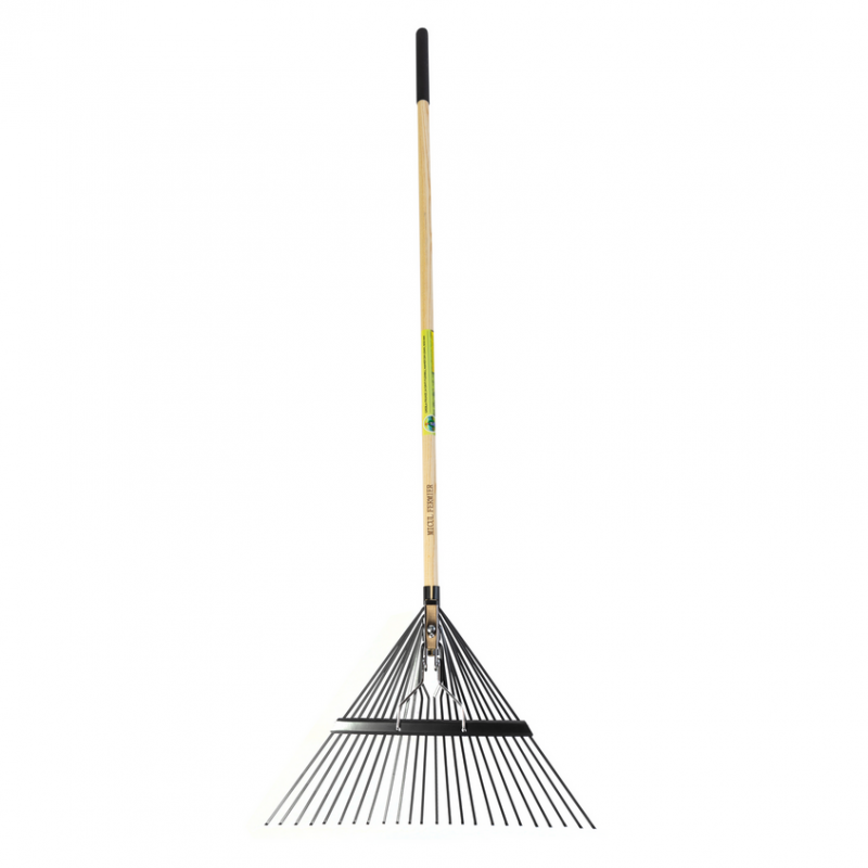 Grebla pentru frunze MICUL FERMIER GF-2450, 24 dinti flexibili, maner lemn, 1650 mm