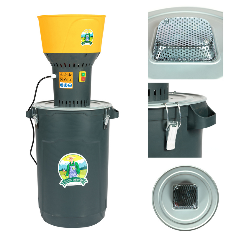 Moara electrica MICUL FERMIER GF-2453, 1300 W, 19000 rpm, cu galeata plastic 60 L