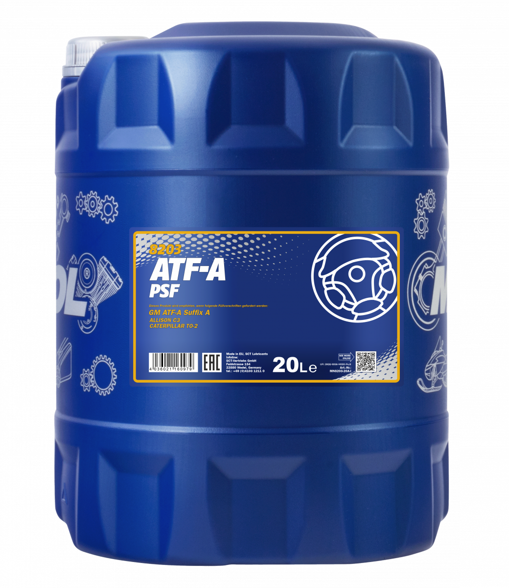 Ulei transmisie automata MANNOL ATF-A PSF MN8203-20, volum 20 litri, mineral