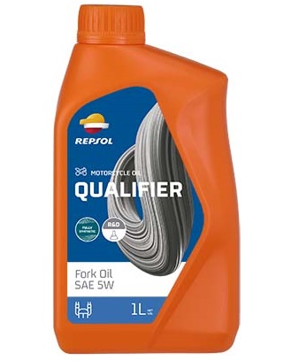 Ulei hidraulic amortizoare si furci moto REPSOL Qualifier Fork Oil 5W, volum 1 litru