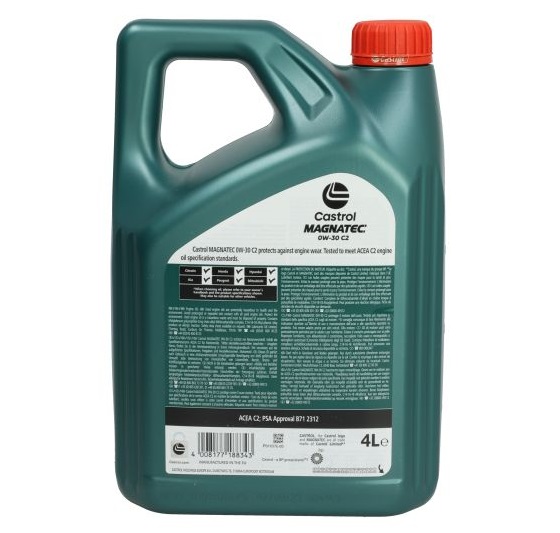 Ulei motor CASTROL MAGNATEC 0W30 C2 15B322, volum 4 litri, semi sintetic