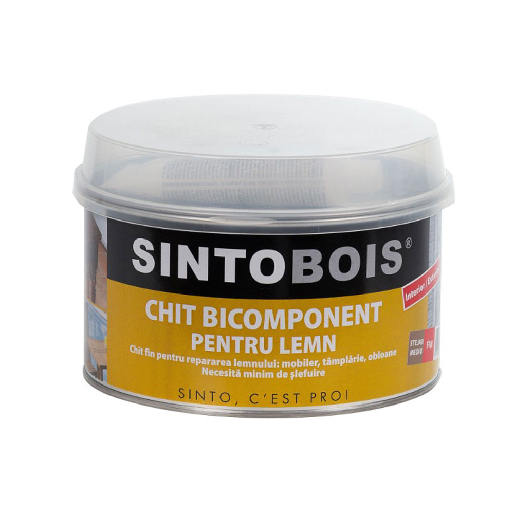 Chit bicomponent fin SINTO 11360, 1000 ml, pentru lemn, brad
