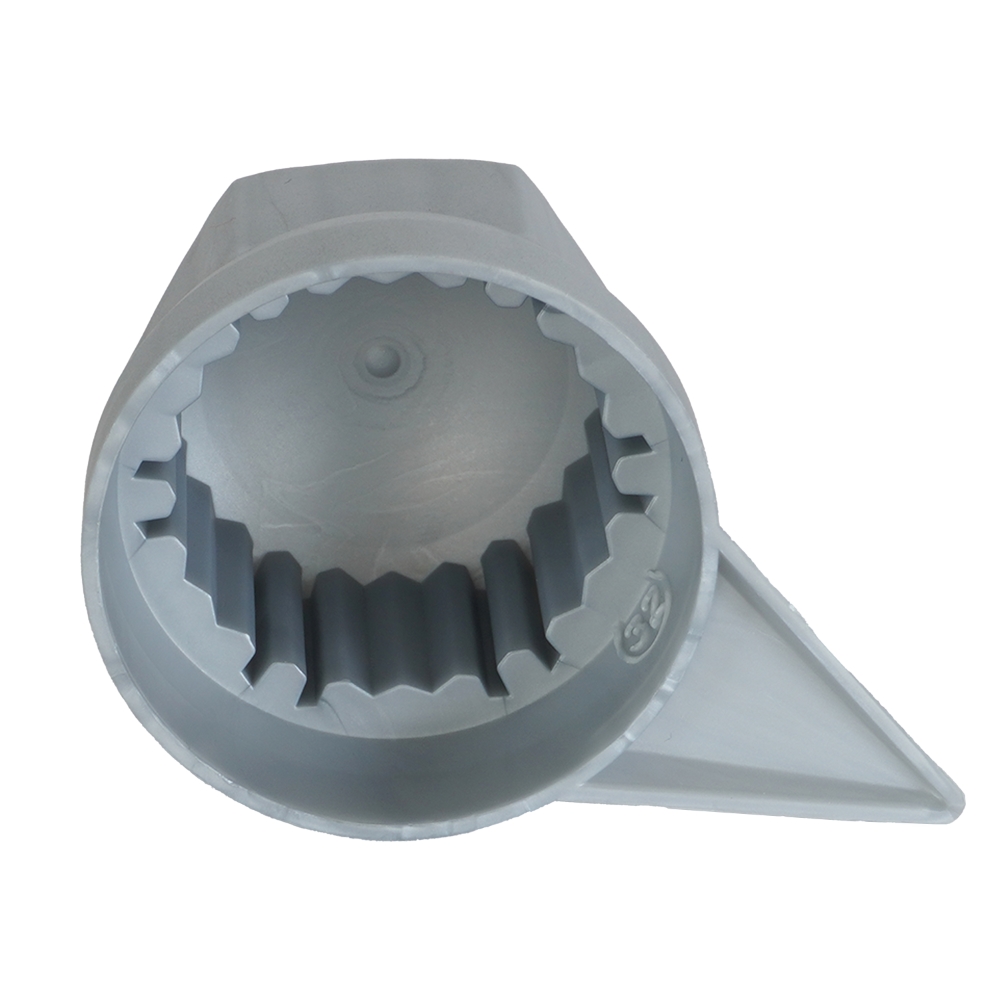 Set 10 capace pentru prezoane roata, cu indicator, MEGA DRIVE NN32S WS, 32 mm x 41 mm, gri, din plastic