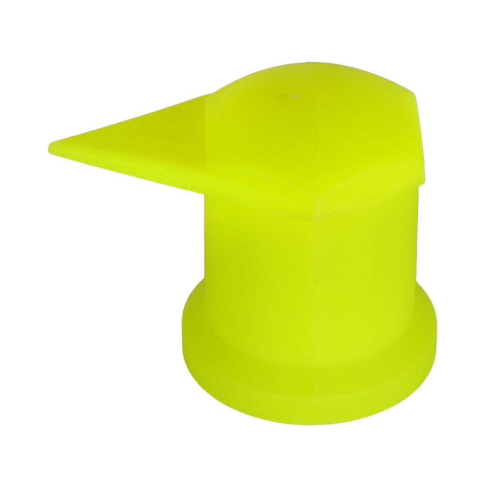Set 10 capace pentru prezoane roata, cu indicator, MEGA DRIVE NW33/Z/Y/NEON WSG, 33 mm, galben neon, din plastic