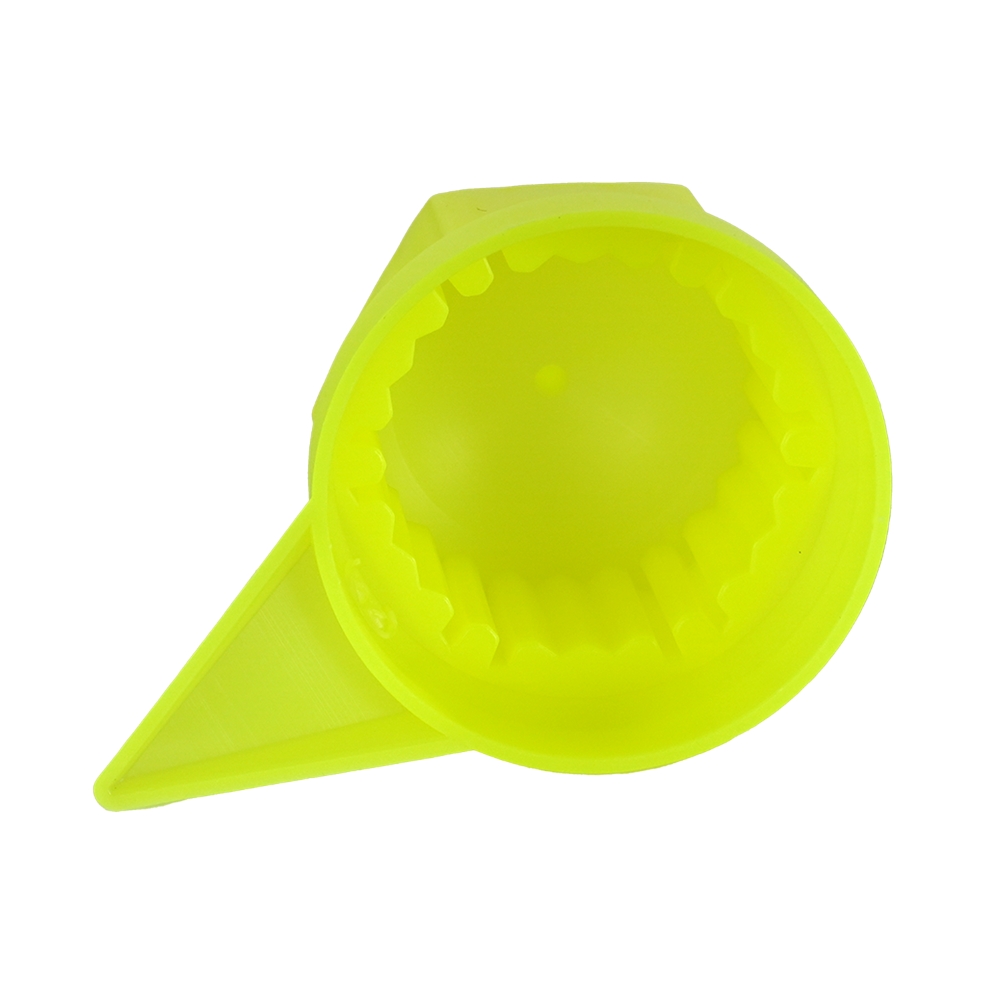 Set 10 capace pentru prezoane roata, cu indicator, MEGA DRIVE NN33 Z/Y/NEON WS, 33 mm x 41 mm, galben neon, din plastic