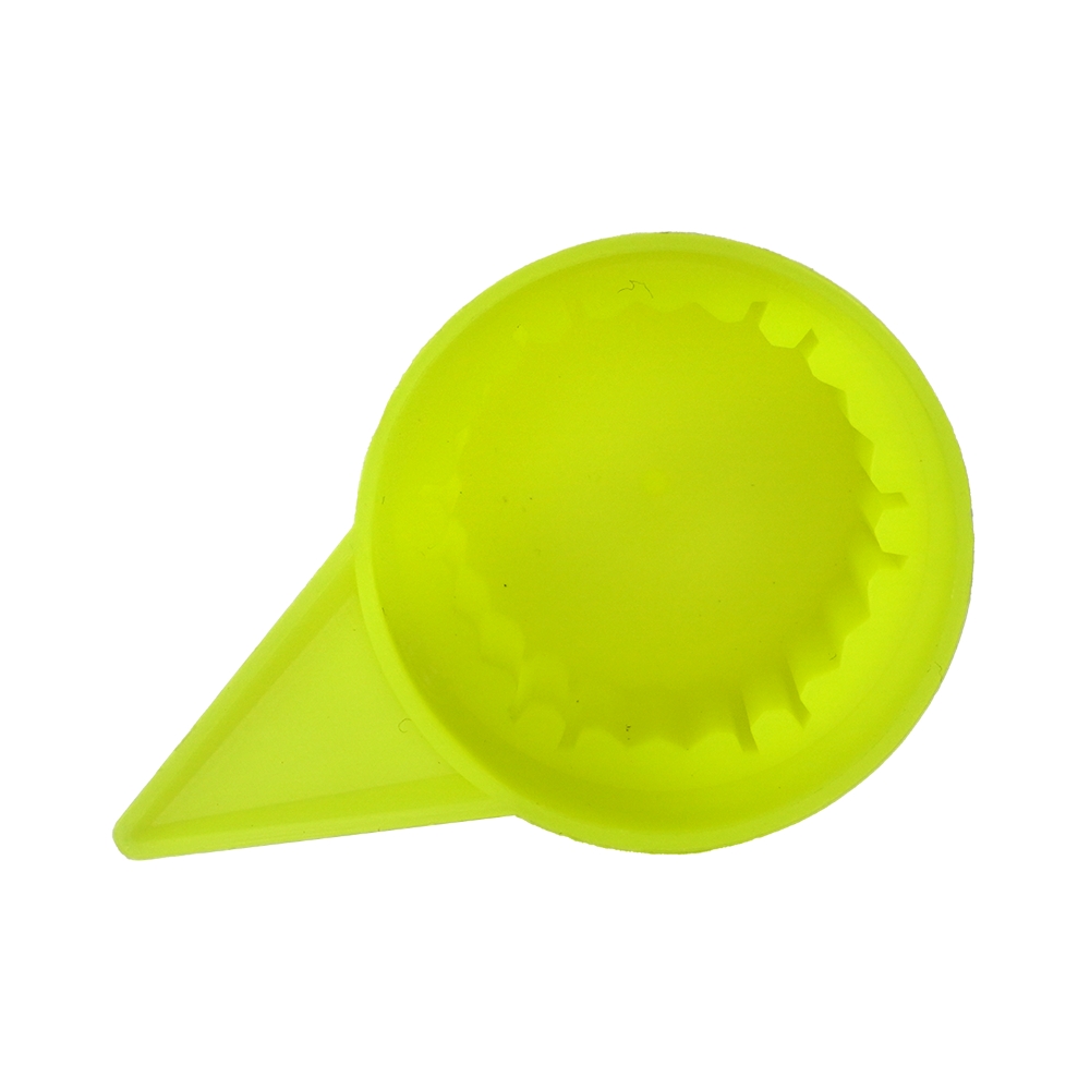 Set 10 capace pentru prezoane roata, cu indicator, MEGA DRIVE NW33 Z/Y/NEON WS, 33 mm x 54.5 mm, galben neon, din plastic