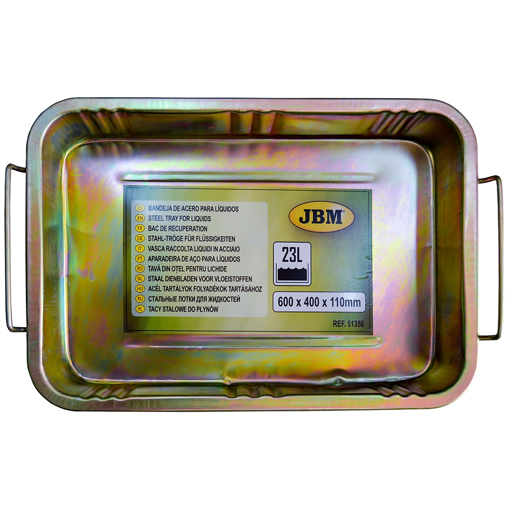 Tava colectoare lichide JBM 51356, metalica, 23 litri, 600 x 400 x 110 mm