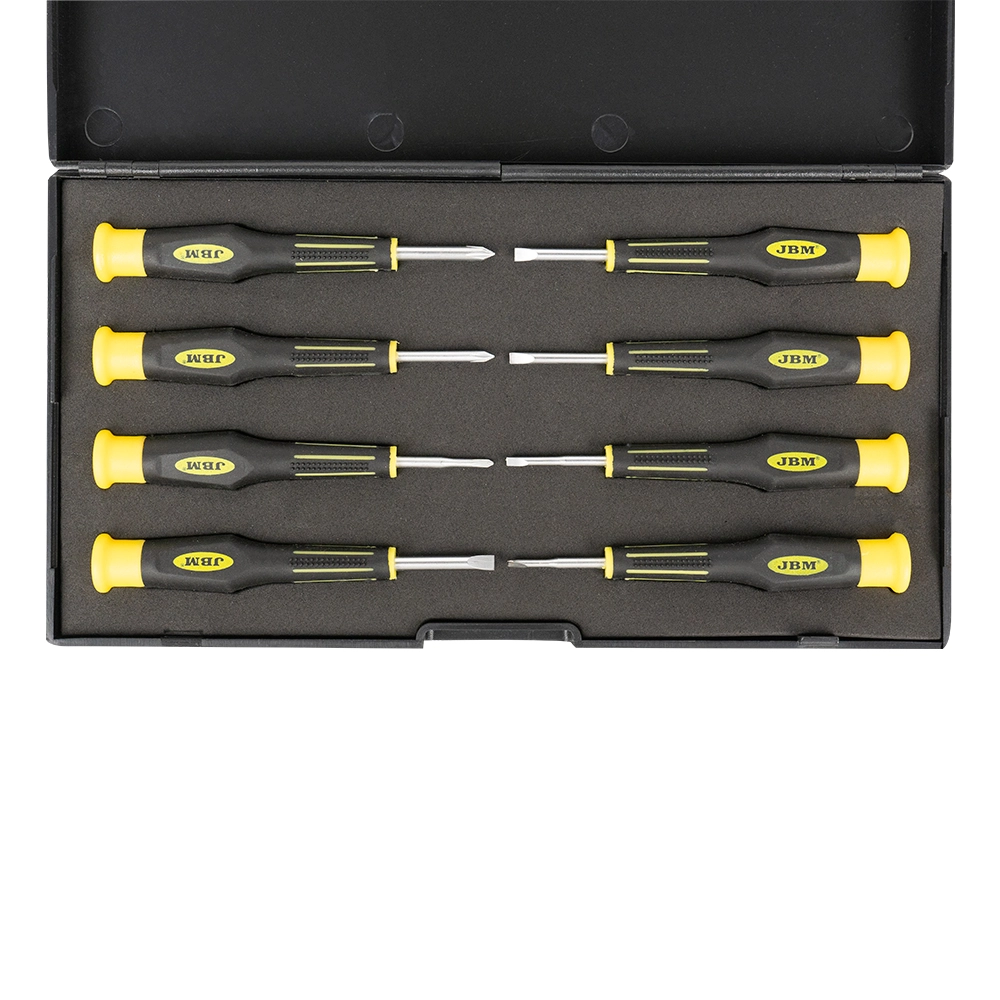 Set 8 surubelnite scurte JBM 52500, profil drept/cruce, cutie depozitare