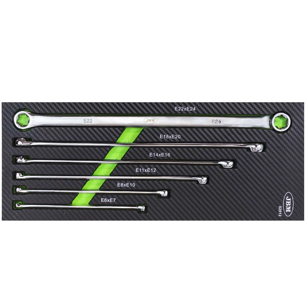 Set 6 chei inelare extralungi JBM 52912, profil torx, E6-E24