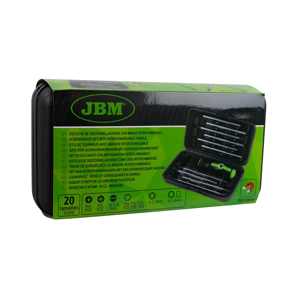 Set 11 surubelnite cu manere JBM 53010, cutie depozitare