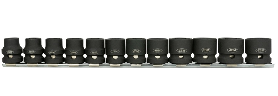 Set 12 chei tubulare de impact JBM 53060, prindere 1/2 inch, deschidere chei 10-21 mm