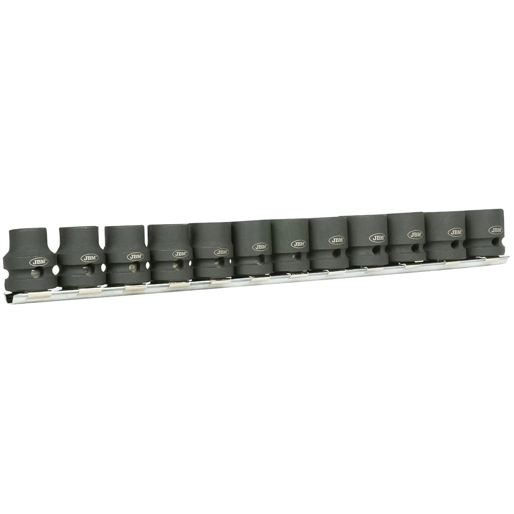 Set 12 chei tubulare de impact JBM 53060, prindere 1/2 inch, deschidere chei 10-21 mm