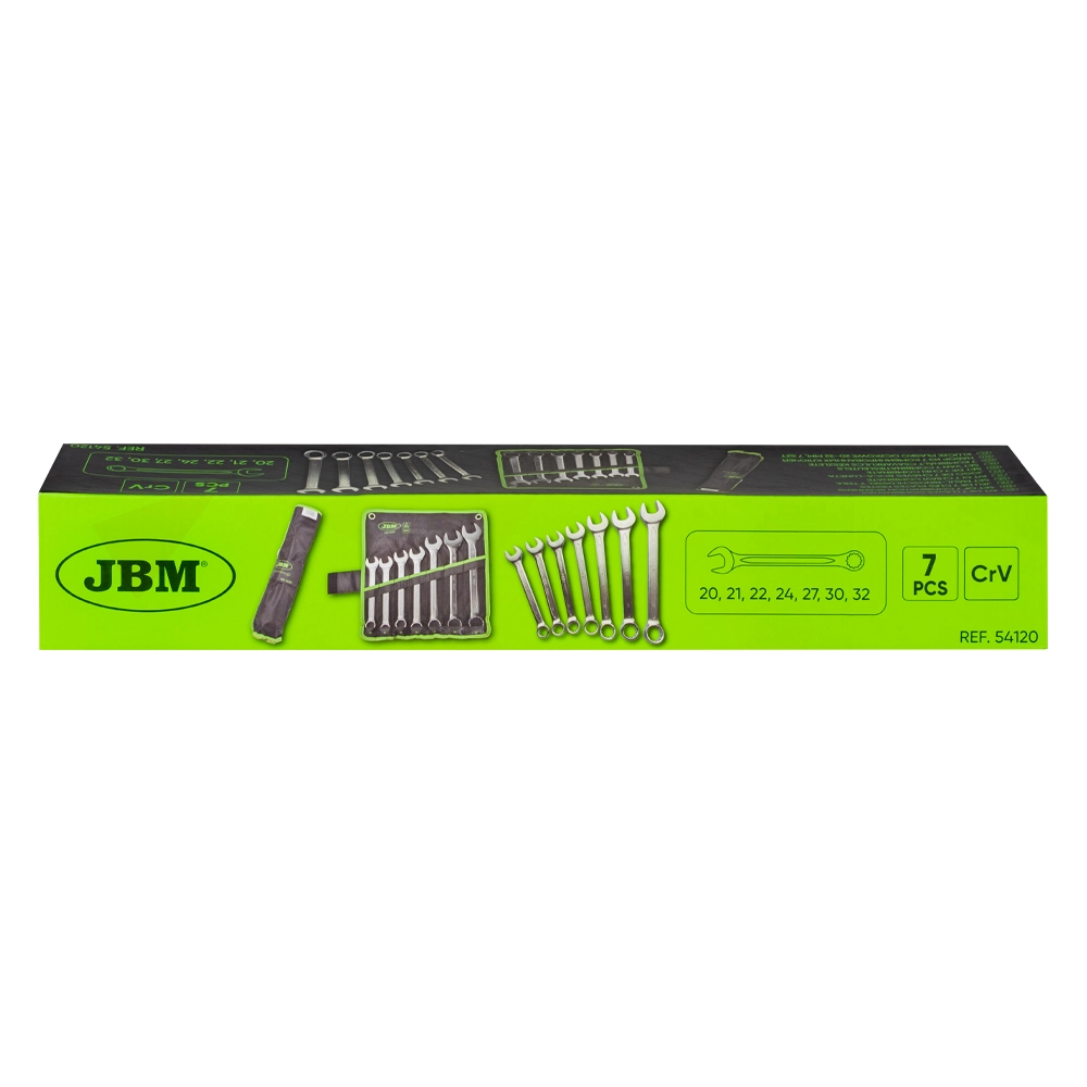 Set 7 chei combinate JBM 54120, deschidere chei 20-32, cu husa din panza