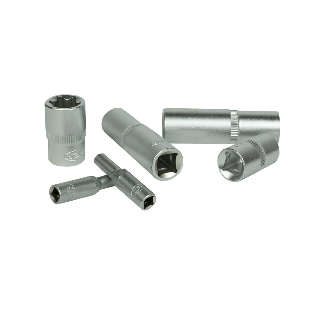 Set 28 chei tubulare scurte si lungi JBM 54141, profil torx, Cr-V, cutie depozitare